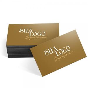 100 UN - CARTÕES  DE VISITA RECICLATO 240G 9x5cm 4x0 Fosco ou Brilho Corte e Refile 