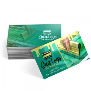 1000 UN. CARTÕES DE VISITA /VERNIZ UV TOTAL FRENTE Couchê 300g 90X50MM 4X4 CORES VERNIZ UV TOTAL FRENTE CORTE RETO Tamanho final: 87x47mm