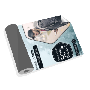 LONA IMPRESSA M² Lona 440g  4x0 Fosco Bastão e corda / Ilhós 